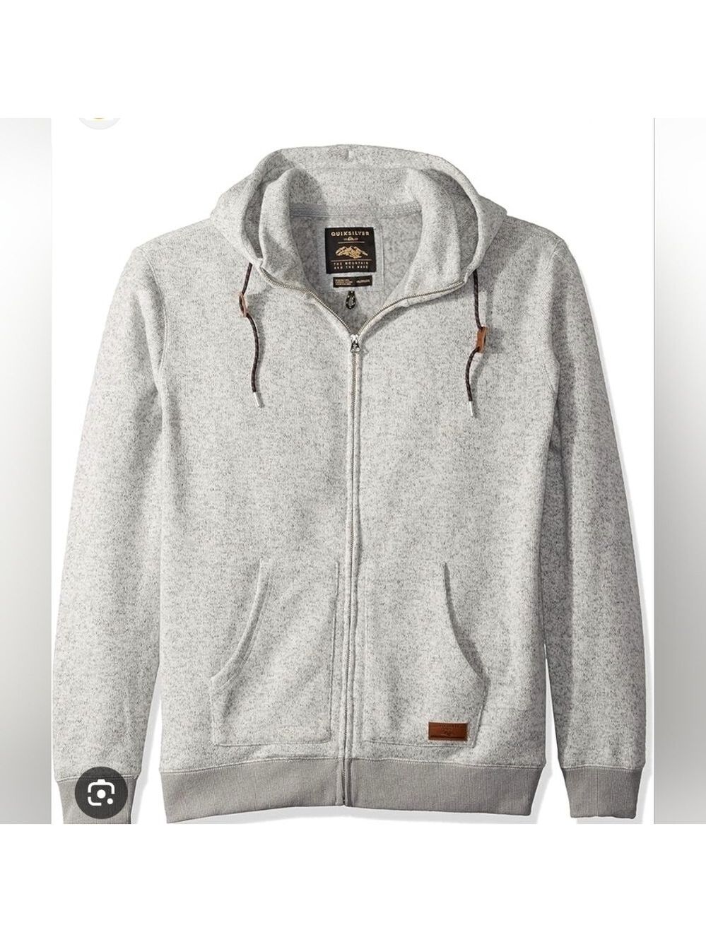 NWOT Quiksilver Keller Zip-Up Polar Fleece Hoodie Size S